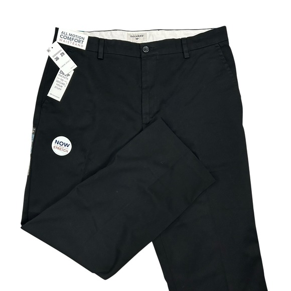 Dockers Easy Khaki Classic Fit Pants Mens 36X29 Black Comfort Waistband New NWT - Picture 1 of 13